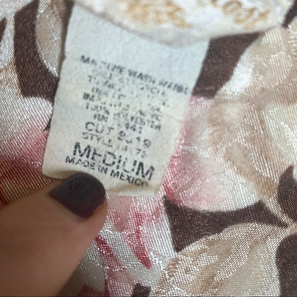 VINTAGE INNER MOST satin floral robe house coat M - Picture 15 of 16